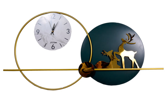 Reindeer Metal Wall Clock