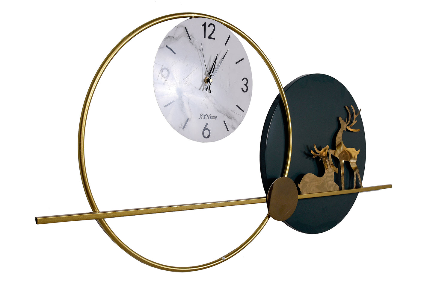 Reindeer Metal Wall Clock